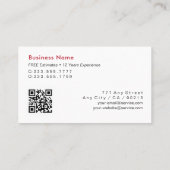 Handyman, Home Repair, Bouw, QR-code Visitekaartje (Achterkant)