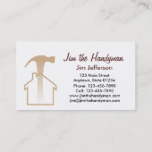 Handyman/Home Repair/Bruin Visitekaartje (Achterkant)