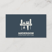 Handyman Home Repair Business Custom Indigo Blauw Visitekaartje (Achterkant)