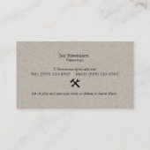 Handyman Home Repair Hammer en WFrench Kraft Visitekaartje (Achterkant)