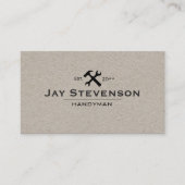Handyman Home Repair Hammer en WFrench Kraft Visitekaartje (Voorkant)