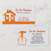 Handyman/Home Repair/Oranje Visitekaartje (Voorkant / Achterkant)