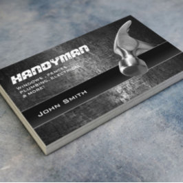 Handyman Home Repair Professional Hammer Grunge Visitekaartje
