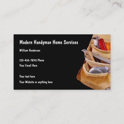 Handyman Home Repairman Visitekaartje (Voorkant)