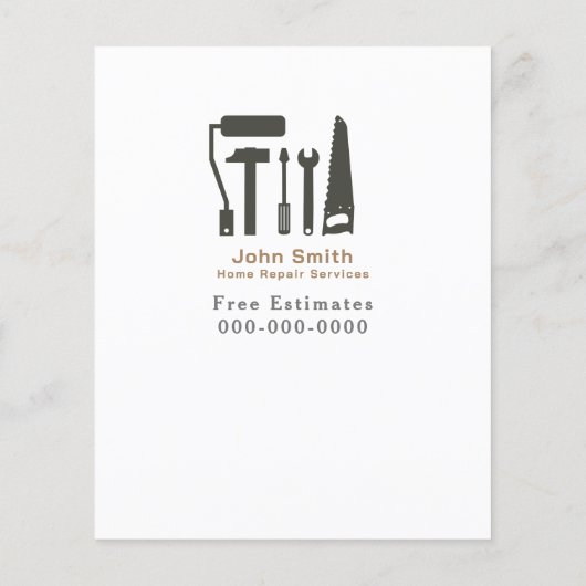 Handyman & Home Reparatie Scheur van Strips Flyer (Achterkant)