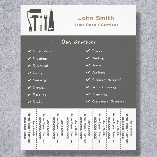 Handyman & Home Reparatie Scheur van Strips Flyer