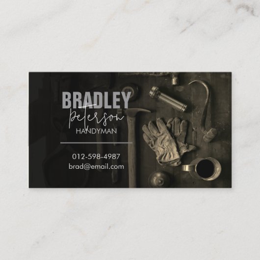 Handyman Home Reparaties Aannemer Visitekaartje (Voorkant)