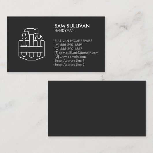 Handyman Home Repareers Visitekaartje (Voorkant / Achterkant)
