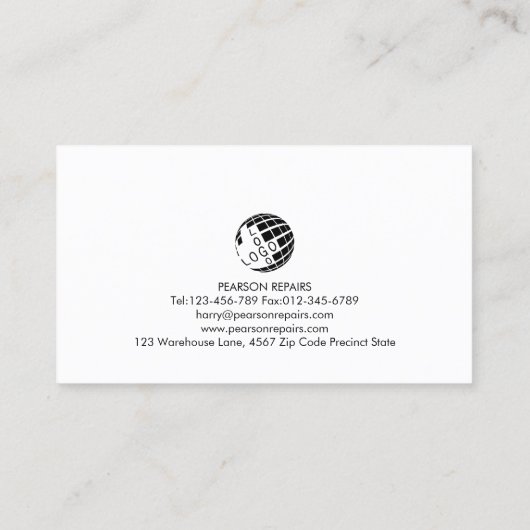 Handyman Home Repareers Visitekaartje (Achterkant)