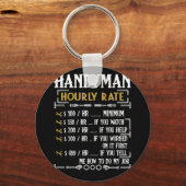 Handyman Hourly Rate Funny Handyman Gifts Sleutelhanger (Voorkant)