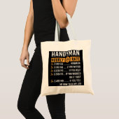 Handyman Hourly Rate Funny Handyman Gifts Tote Bag (Voorkant (product))