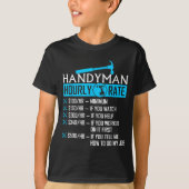 Handyman Hourly Rate Humor Carpenter Funny Handy M T-shirt (Voorkant)