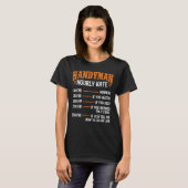 Handyman Hourly Rate - Reparatiehandyman T-shirt (Voorkant volledig)