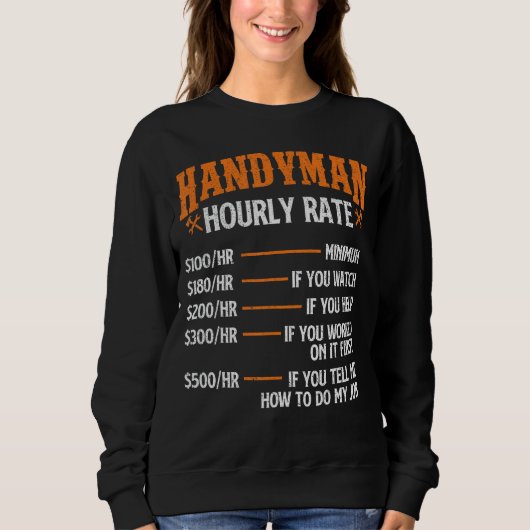 Handyman Hourly Rate - Reparatiehandyman Trui (Voorkant)