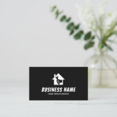 Handyman House Logo Home Repair Service Minimalist Visitekaartje (Staand voorkant)