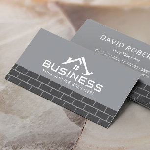 Handyman House Repair Service Dark Bricks Visitekaartje