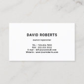 Handyman House Repair Service Plain Navy Blue Visitekaartje (Achterkant)