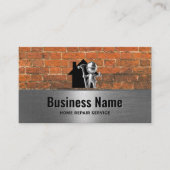 Handyman House Repair Service Professional Worker Visitekaartje (Voorkant)