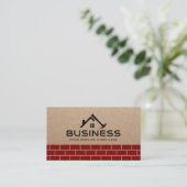 Handyman House Repair Service Red Bricks Kraft Visitekaartje (Staand voorkant)