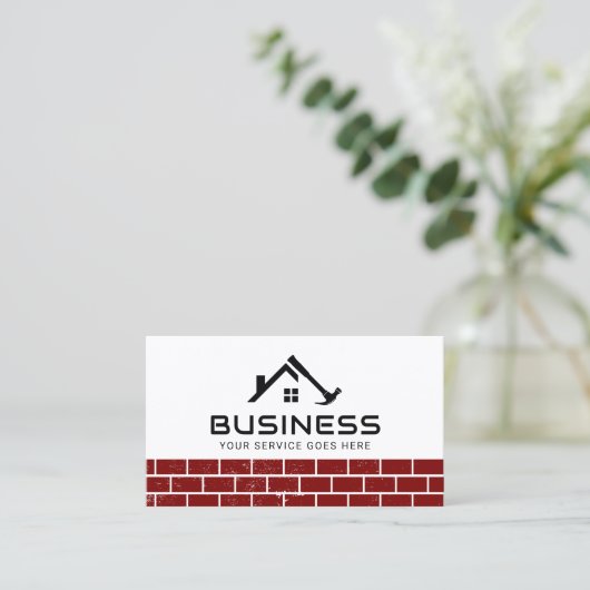 Handyman House Repair Service Red Bricks Visitekaartje (Staand voorkant)
