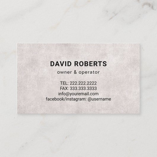 Handyman House Repair Service Retro Hamer Chalk Visitekaartje (Achterkant)