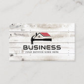 Handyman House Repair Service Rustiek Hout Visitekaartje (Voorkant)