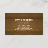 Handyman House Repair Timmerwerk Bouw Hout Visitekaartje (Achterkant)