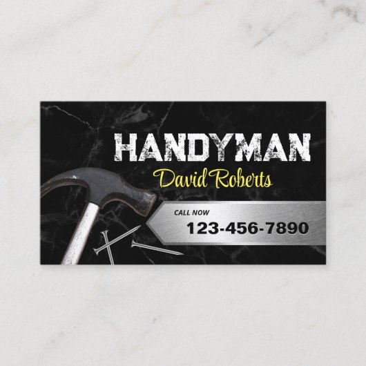 Handyman House Reparatie & Onderhoud Service Marme Visitekaartje (Voorkant)