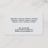 Handyman House Reparatie & Onderhoud Service Visitekaartje (Achterkant)