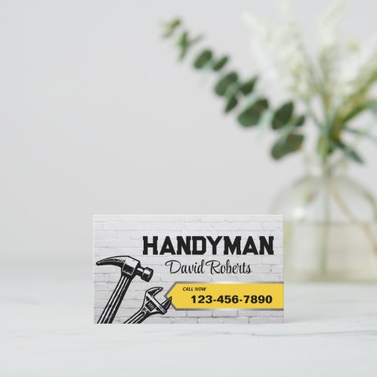 Handyman House Reparatie & Onderhoud Service Visitekaartje (Staand voorkant)