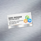 Handyman | Houtmetaal | House Services Magnetisch Visitekaartje (Voorbeeld)