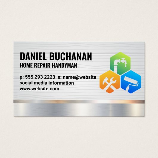 Handyman | Houtmetaal | House Services Visitekaartje (Voorkant)