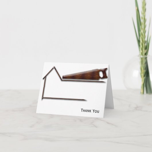 Handyman houtzaagbedrijf bedankkaart (Voorkant)