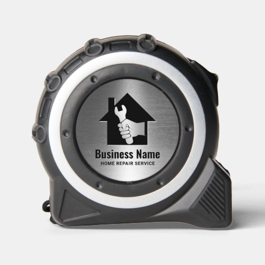 Handyman Huis Reparatie Onderhoud Service Metaal Rolmaat (Voorkant)