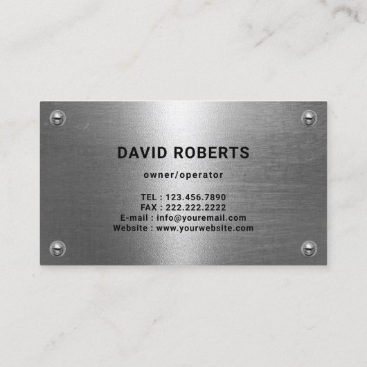 Handyman Huis Reparatie Service Metaalwerker Visitekaartje (Achterkant)