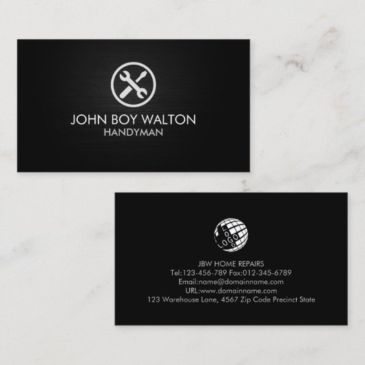 Handyman Huis Reparaties Visitekaartje (Voorkant / Achterkant)