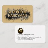 Handyman In Paint Splatter Visitekaartje (Voorkant / Achterkant)