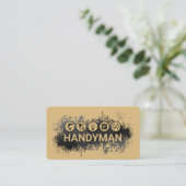 Handyman In Paint Splatter Visitekaartje (Staand voorkant)
