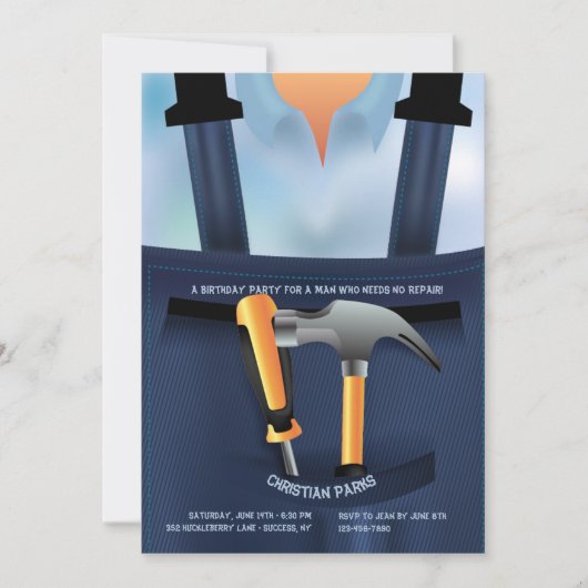 Handyman Invitation Kaart (Voorkant)