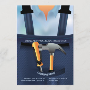 Handyman Invitation Kaart