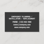 Handyman kraan pijp pluming service loodgieter visitekaartje (Achterkant)