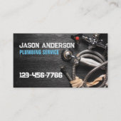 Handyman kraan pijp pluming service loodgieter visitekaartje (Voorkant)