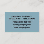 Handyman kraan pijp pluming service loodgieter visitekaartje (Achterkant)