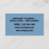 Handyman kraan pijp pluming service loodgieter visitekaartje (Achterkant)