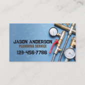 Handyman kraan pijp pluming service loodgieter visitekaartje (Voorkant)