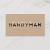 Handyman [Letterdruk Stijl/ambachtelijk papier] Visitekaartje (Voorkant)