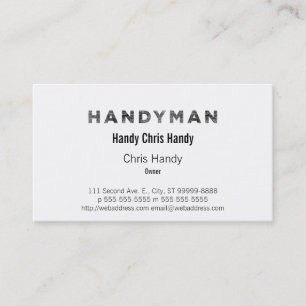 Handyman [Letterdrukstijl] Visitekaartje