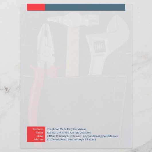 Handyman Letterhead Persoonlijk Briefhoofd (Voorkant)