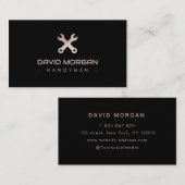 Handyman Logo Roos Gold Glitter Visitekaartje (Voorkant / Achterkant)