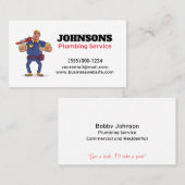Handyman Loodgieter Moersleutel Onderhoud Visiteka Visitekaartje (Voorkant / Achterkant)
